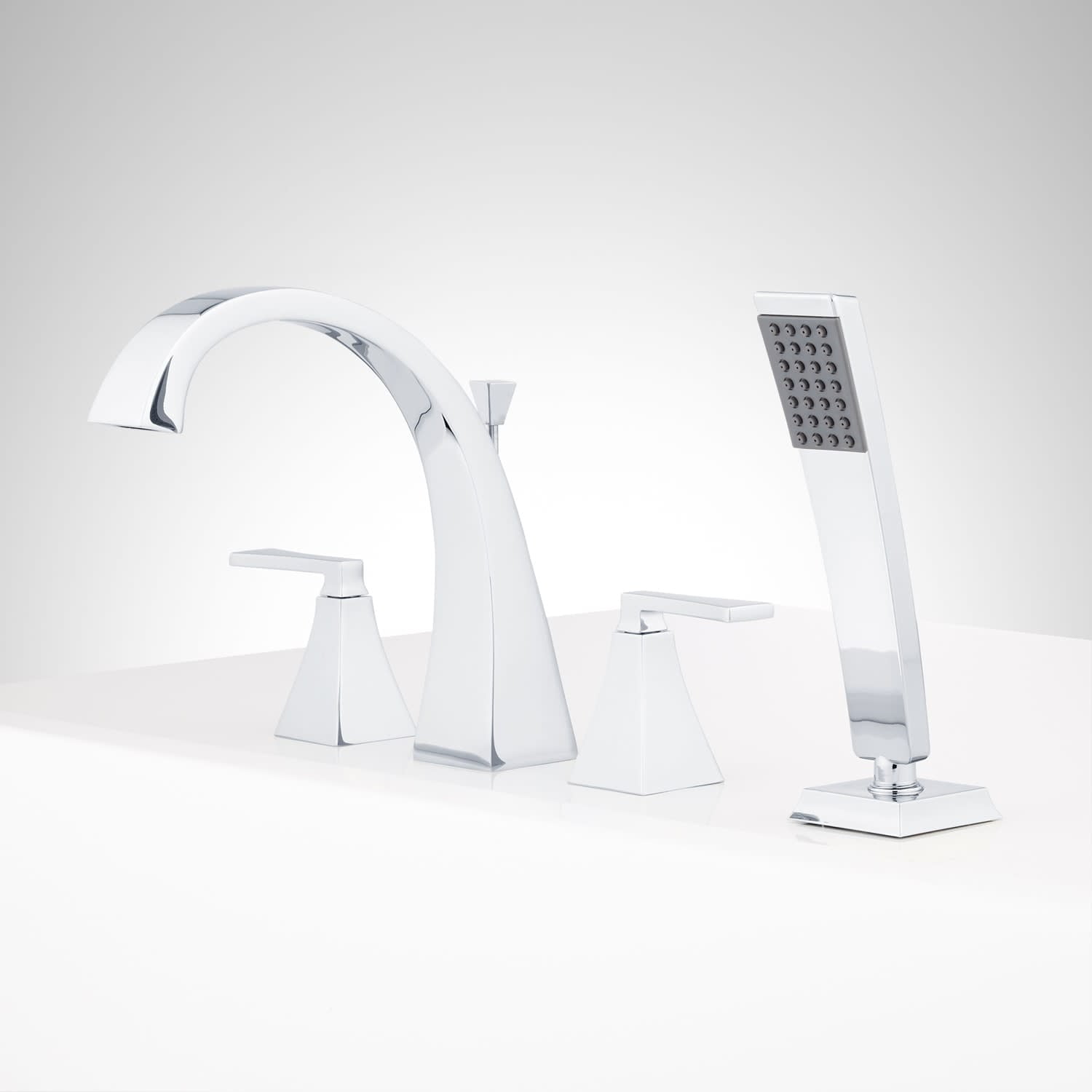 Signature Hardware 948686-LV Vilamonte Deck Mounted Roman Tub Filler Faucet - Polished Nickel