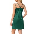 thumbnail image 3 of INSPIRE CHIC Women's Valentines Day Satin Nightgowns Nighty Chemise Slip Dress Silky Night Dress S Green, 3 of 6
