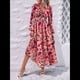 thumbnail image 5 of Vestido Bohemio Informal de Larga con Escote en V Profundo para Mujer Rosa M, 5 of 9