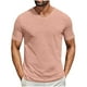 thumbnail image 1 of Pullover de Manga Corta para Hombres de Moda Casual Color Sólido V-Cuello Top Blusas, Poliéster Verano, 1 of 6