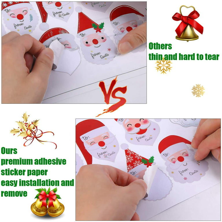 LALAFINA 100pcs Christmas Gift Tag Santa Gift Tags Decorative Party Favor  Tags Name Tags for Christmas Presents Xmas Gift Paper Tags Gift Tags Labels