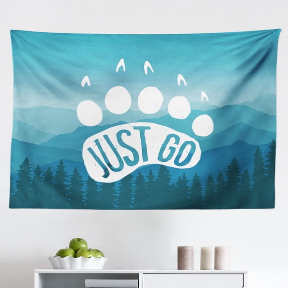 Funky Tapestry, Grunge Murky Sketchy Geometric Forms with Hand Drawn Lines Image Art, Fabric Wall Hanging Decor for Bedroom Living Room Dorm, 2 Sizes, Multicolor, by Ambesonne