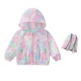 thumbnail image 3 of Curuila Child Toddler Girls Coat With Zipper Long Sleeve Floral Print Hooded Jacket For Girls Summer Lightweight Soft Outerwear Size 3-4 Years, 3 of 9