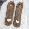 thumbnail image 1 of Calcetines de vellón de coral para mujer, calcetines de felpa cálidos extra gruesos hasta media pantorrilla con dibujos animados para mujer, calcetines de estilo japonés para dormir en el suelo para, 1 of 6