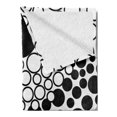 thumbnail image 2 of Ying Yang Soft Flannel Fleece Throw Blanket, Abstract Yin Yang Design with Large Retro Dots Counter Forces of Globe, Cozy Plush for Indoor and Outdoor Use, 50" x 60", Black White, by Ambesonne, 2 of 5
