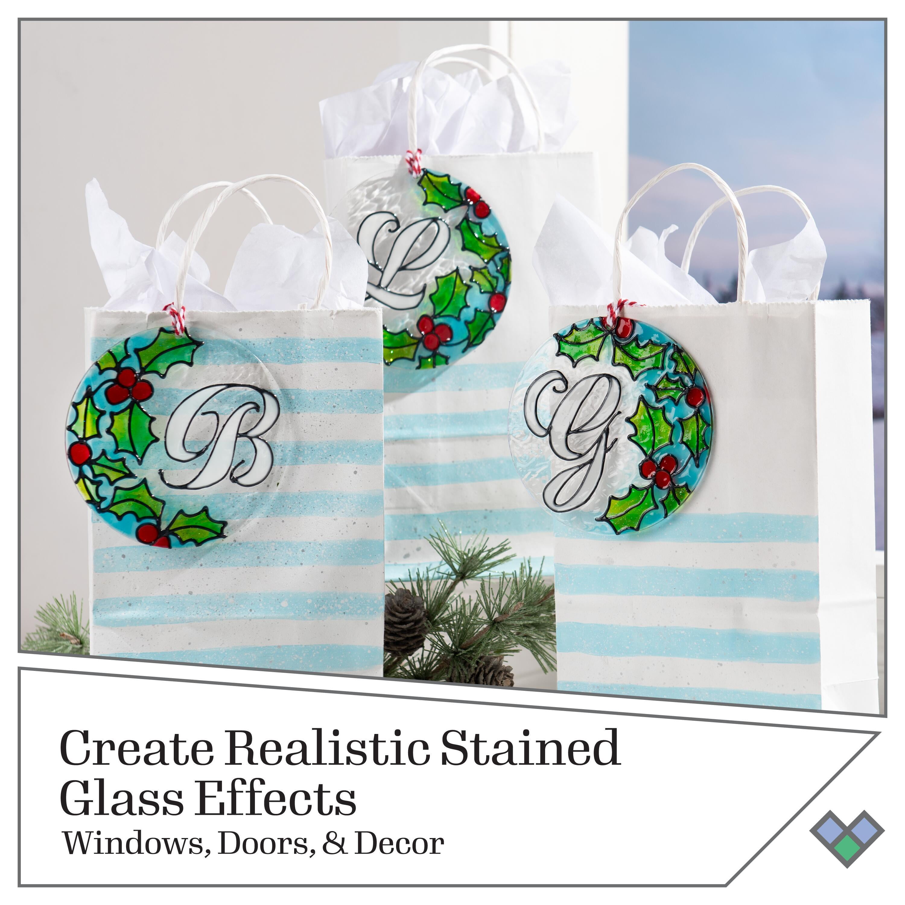 Gallery Glass Holiday Stained Glass Paint Kit, 8 Piece Set Perfect for DIY Arts and Crafts Projects