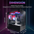 thumbnail image 5 of Suevery Gaming PC Desktop Coumputer, AMD Ryzen 5 5500 | RTX 3050 6GB | 16GB DDR4 | 512GB NVMe 3.0 SSD | WiFi 6 | RGB Fans | Black, 5 of 7