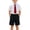 Red, variant on FSYBOA Boys Cotton Outfit Sets Size 10-12T, 2 Piece Collared Soft School Uniform Kids Summer Shirts and Shorts Black