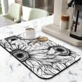 thumbnail image 2 of Washable Rubber Sunflower Cute Floral Dish Drying Mats for Kitchen Counter Home Large Coffee Bar Pad Accessories and Decor for Utensils Stemware 19.5''x12'', 2 of 7