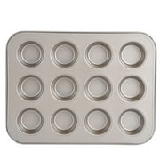 Muffin Pans Non-Stick Cupcake Pans Anti-Warp Muffin Tin Pans Easy Release Coating 12 Cup Homemade Kitchen Oven Bake Cooking Molds[Gold]