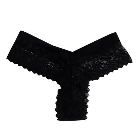 

Qcmgmg Women Low Waisted Briefs Underwear Hollow Out Panties