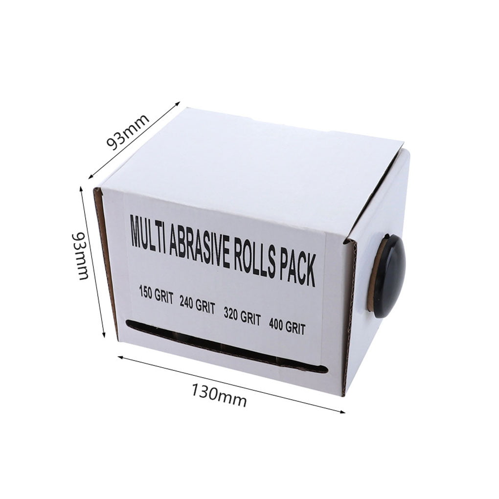 Zerama 4 Roll Abrasive Tape Boxed Multi-Roll Sanding Paper Sheets Nylon Cloth Backing 150/240/320/400 Grit