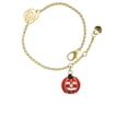 thumbnail image 2 of Delight Jewelry Silvertone Jack O'Lantern with Cutout Eyes Gold-tone Rose Link Chain Bracelet, 6.25"+1.75" Extender, 2 of 4