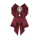 thumbnail image 1 of Broche con lazo de cinta, broche de pajarita, broche con lazo preanudado, broche decorativo moderno para dama Rojo oscuro, 1 of 9