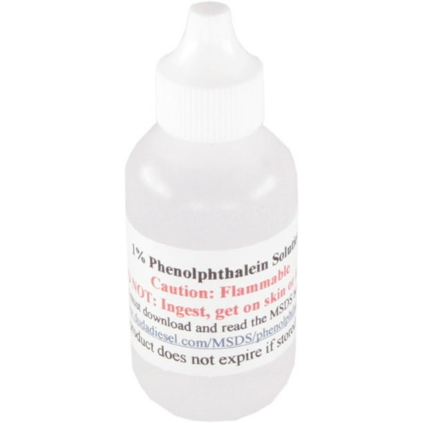 60 ml / 2 oz 1 Phenolphthalein in Ethanol Solution pH Indicator for Titrations and pH Testing