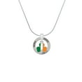 thumbnail image 2 of Delight Jewelry Silvertone Irish Flag Shamrock Hero Ring Charm Necklace, 18", 2 of 4