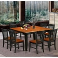 thumbnail image 2 of 9-Piece Dining Set, Kitchen Table with Leaf & 8 Chairs, 54-Inch Black Cherry, 2 of 6