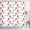 thumbnail image 1 of Ambesonne Dachshund Shower Curtain, Parisian Dog and Balloons, 69"Wx84"L, Charcoal Grey Vermilion, 1 of 3