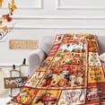 thumbnail image 6 of Fall Blanket Pumpkin Throw Blanket Red Truck Maple Leaf Autumn Harvest Fleece Blankets Thanksgiving Decor Gift Fall Decor Flannel Blankets for Couch Sofa Bedroom 50"x40", 6 of 6