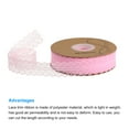 thumbnail image 3 of Uxcell 1.2 Inch Wide 50 Yard Lace Ribbon Floral Pattern Light Pink Lace Trim Ribbon for Gift Wrapping, Wedding Decor, 3 of 5