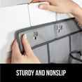 thumbnail image 5 of GORILLA GRIP 24 Pocket Over the Door Shoe Organizer, Clear PVC Pockets, Up to 40 Pounds, Hang on Doors, 1 Pack, Gray, 5 of 10