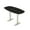 Black Cypress w/Silver Base, variant on Arc Boat Bistro Height Meeting Table T-Shape Metal Base 34x70 Bar Table