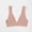 Pink, variant on Deep V-Neck Sports Bras for Women - Sexy Sleeveless Padded Wireless Yoga Sleep Bra