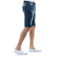 thumbnail image 3 of X RAY Men's Cargo Biker Denim Shorts Slim Fit Casual Moto Stretch Knee Length Jean Shorts for Men, Indigo, 3 of 5