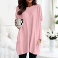 thumbnail image 2 of Women's Long Sleeve Print Top - Round Neck, Pocket Detail, Autumn Winter - Polyester Fabric for Casual & Athletic Wear, 2 of 4