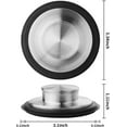 thumbnail image 2 of Kitchen Sink Drain Stopper Set, Stainless Steel Stoppers for Standard 3.5-inch Sinks, 2-Pack, 2 of 7