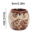 thumbnail image 3 of SLYNSHome Cartoon Owl Ceramic Flower Pot, Gardening Planter, Creative Succulent Holder For Home, Office & Gardening Decor, 3 of 6