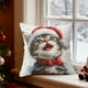 thumbnail image 5 of CaiYueKe Christmas Pillow Cover Holiday Decor Cute Cat Tree Design Linen Throw Pillowcase Seasonal Sofa Bed Couch Decorative Home Accent Festive Gift, 5 of 7