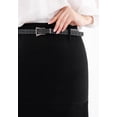 thumbnail image 5 of Women's Black Thin Pleated Maxi Skirt with Floral Belt, 5 of 7