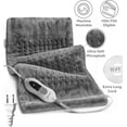 thumbnail image 4 of Geniani XXL Heating Pad for Back & Cramps Relief – Heat Pad with Auto Shut Off, Ultra-Soft Machine Washable Fabric for Full-Body Comfort (18"×26", Navy Gray), 4 of 10