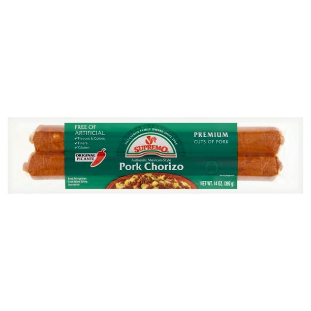 V&V Supremo Original Picante Authentic Mexican Style Pork Chorizo 14oz