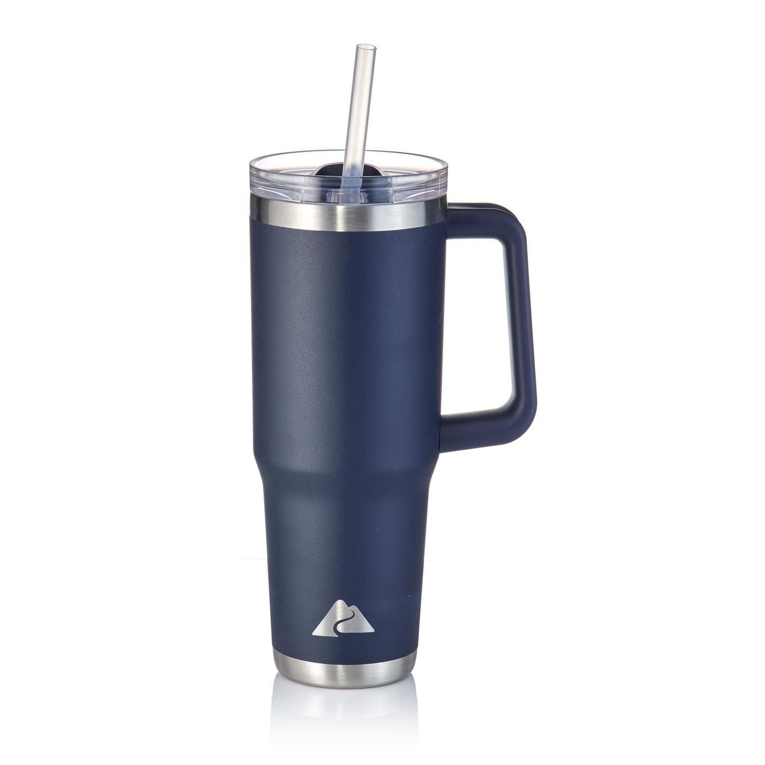 Ozark Trail 40 OZ Stainless Steel Tumbler with handle, Straw, Double-walled