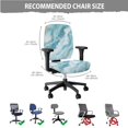thumbnail image 5 of FKELYI Green Marble Texture Print 4 Pcs Set Office Chair Slipcovers with Removable Arm Rest Covers Soft Fabric Swivel Computer Chair Cover Breathable Armchair Protector, 5 of 7