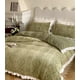 thumbnail image 2 of Xiao Hua Juego de sábanas, juego de sábanas y fundas de almohada, juego de cama individual, ropa de cama de hotel, decoración del hogar (verde), 2 of 4