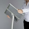 thumbnail image 6 of M&T Displays Curved Menu Board, 8.5x11 inch Silver Pedestal Sign Holder Floor Standing Aluminum Front Loading Easy Open Poster Message Advertisement Holder for Restaurant Cafe Hotel (20-Pack), 6 of 11