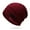 Wine Red, variant on Fall Winter Unisex Piled Hat Baggy Solid Color Knitted Elastic Keep Warm Good Elasticity Thermal Insulation Outdoor Daily Wear Beanie Anti-slip Cap