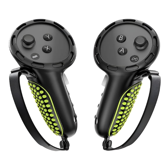 GJX Silicone Controller Grips with Adjustable Knuckle Straps Non-Slip Controller Grip Cover Handle Protective Cover for VR Accessories
