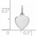 thumbnail image 3 of 925 Sterling Silver Engraveable Heart Polished Front/Back Disc Pendant / Charm, 3 of 3