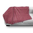 thumbnail image 2 of Retro Soft Flannel Fleece Blanket, Abstract Disc Shaped Circles with Inner Points and Wavy Hipster Pattern, Cozy Plush for Indoor and Outdoor Use, 50" x 70", Dark Magenta and Yellow, by Ambesonne, 2 of 5