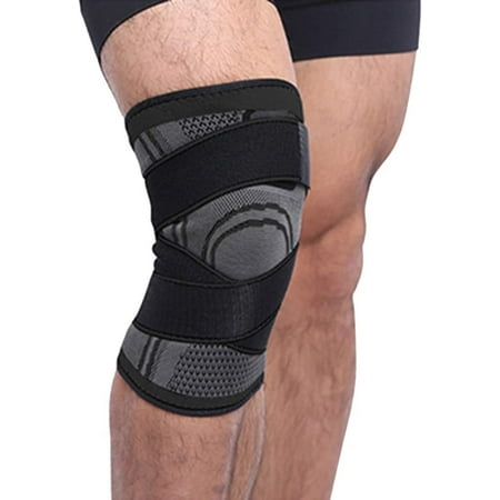 HCXIN 1Pair Knee Brace Compression Support Knee Sleeve with Adjustable Strap Knee Pad for Pain Relief  Meniscus Tear  Arthritis  ACL  MCL Suit for Running  Cycling  Tennis  Golf and Basketball