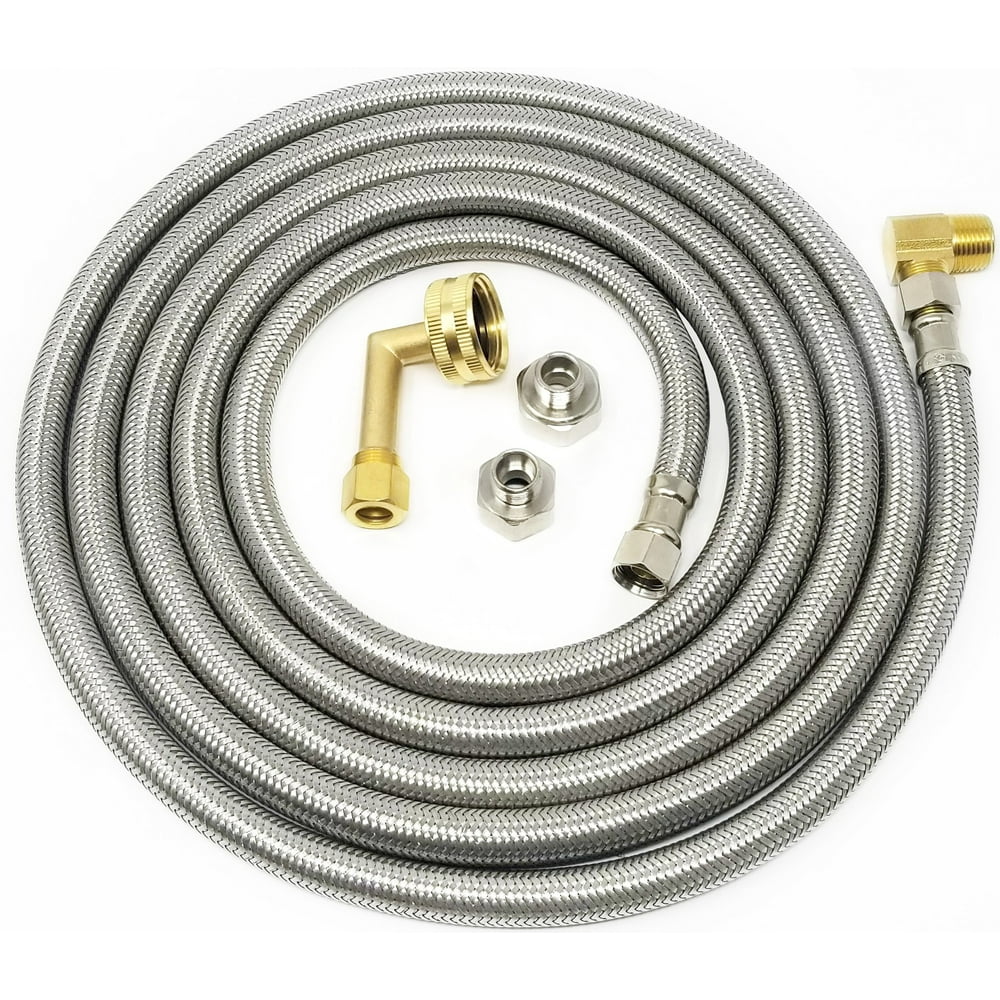 Stainless Steel Dishwasher Hose Kit (10 Ft) Burst Proof by Kelaro