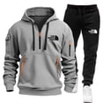 thumbnail image 5 of Ropa deportiva de moda 2024, pantalones y sudaderas con forro polar y cremallera, conjunto de dos tallas para hombre, sudadera con capucha, chándal, pieza con cremallera, sudadera con capucha S-3XL, 5 of 5