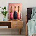 thumbnail image 5 of Pink Blue Champagne Bottle Canvas Print, Cute Bar Cart Art, Trendy Kitchen & Party Decor, 5 of 8