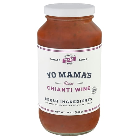 Yo Mama's Foods Chianti Wine Pasta Sauce 25 oz (Pack Of 6)