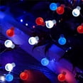 thumbnail image 4 of kladzum Red White and Blue Lights Remote Control String Plug In Indoor Outdoor String Lights, Ideal for Any Patriotic Decorations & Independence Day Decorations, 9.84 Ft String Lights on Clearance, 4 of 6