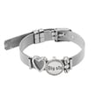 thumbnail image 1 of Pulseras para mujer, regalos para mujer, pulsera redonda conmemorativa de acero inoxidable, pulsera con letras, regalo para hermana mayor, pulsera de acero inoxidable, 1 of 3